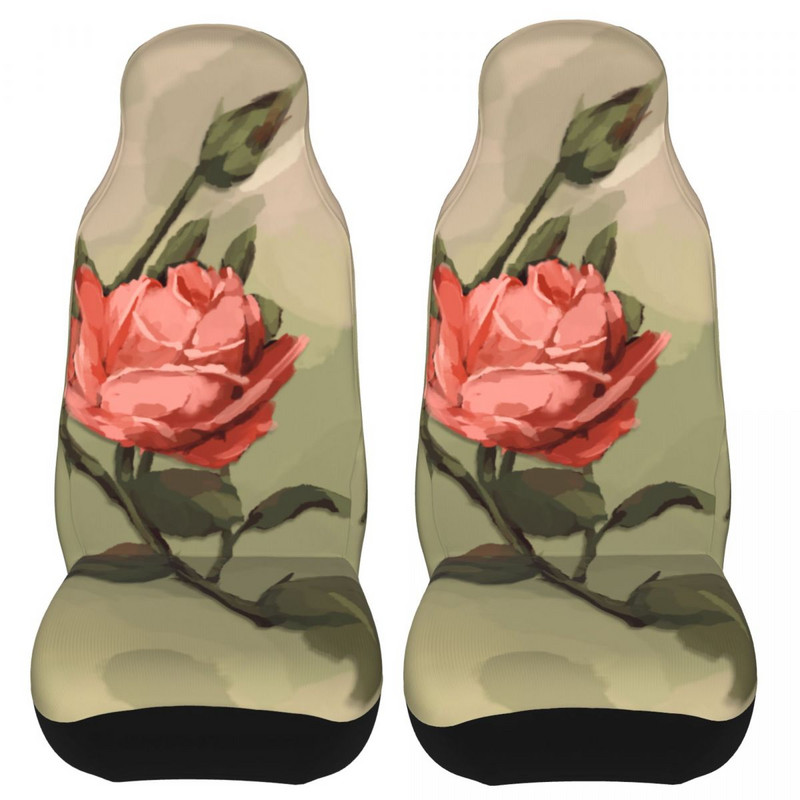 Rose Valentino diena Universalus automobilio sėdynės užvalkalas keturiems sezonams visų tipų modeliams Gėlės sėdynės pagalvėlė / užvalkalas Poliesterio automobilio stilius