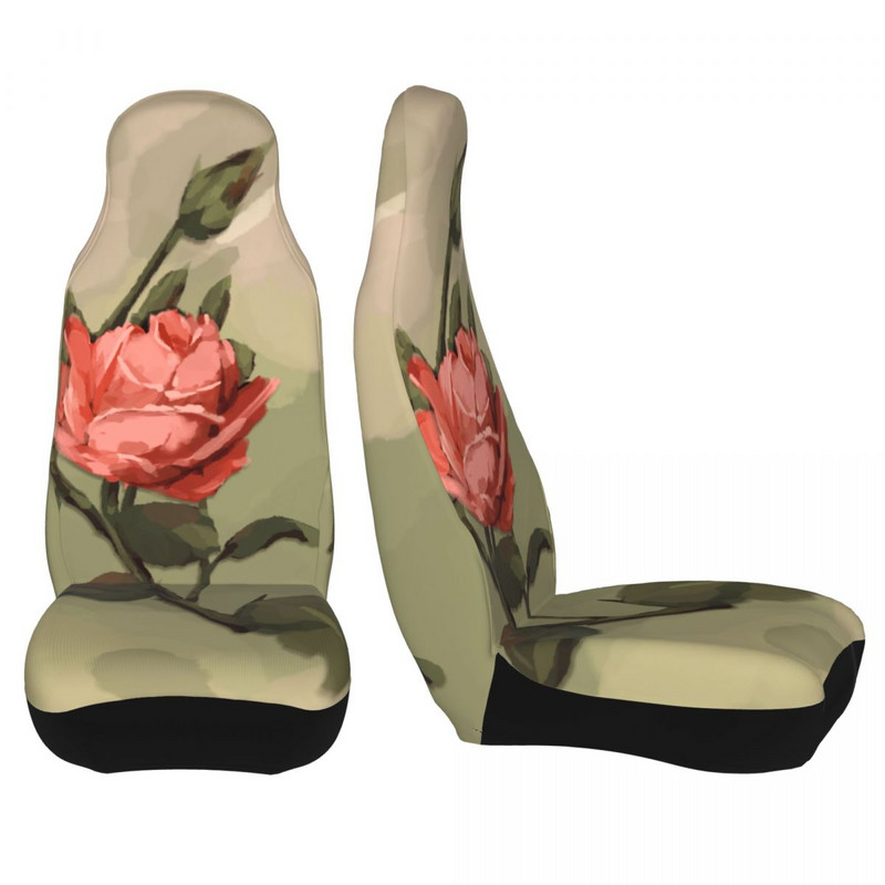 Rose Valentino diena Universalus automobilio sėdynės užvalkalas keturiems sezonams visų tipų modeliams Gėlės sėdynės pagalvėlė / užvalkalas Poliesterio automobilio stilius