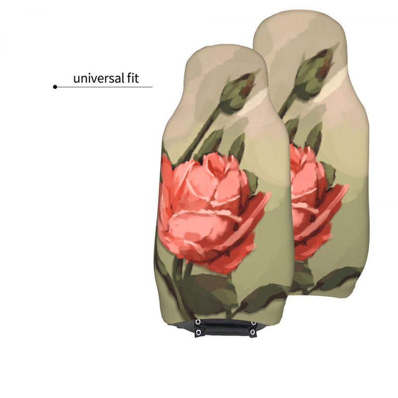 Rose Valentino diena Universalus automobilio sėdynės užvalkalas keturiems sezonams visų tipų modeliams Gėlės sėdynės pagalvėlė / užvalkalas Poliesterio automobilio stilius