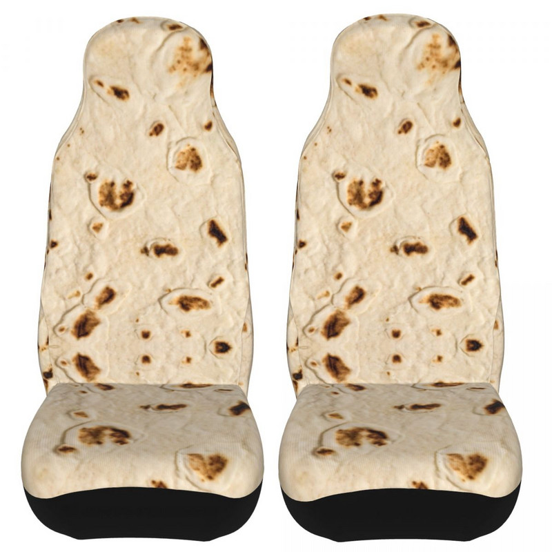 Burrito Tortilla Wrap universalus automobilio sėdynės užvalkalas Four Seasons AUTOYOUTH Pizza Food Naan Automobilinės sėdynės kilimėlis Fiber Seat Protector