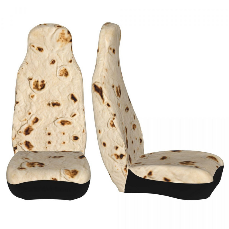 Burrito Tortilla Wrap universalus automobilio sėdynės užvalkalas Four Seasons AUTOYOUTH Pizza Food Naan Automobilinės sėdynės kilimėlis Fiber Seat Protector