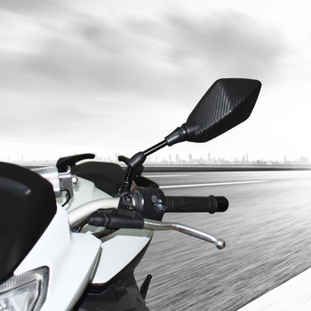 2 бр./чифт огледала за мотоциклети от въглеродни влакна, бели стъклени огледала за обратно виждане за Yamaha XJ6 DIVERSION XSR 700 900 TDM 900 MT 01 03 25