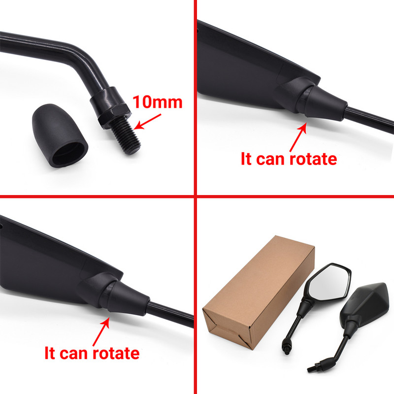 2 kom/par motociklističkih retrovizora od bijelog stakla od ugljičnih vlakana za Yamahu XJ6 DIVERSION XSR 700 900 TDM 900 MT 01 03 25