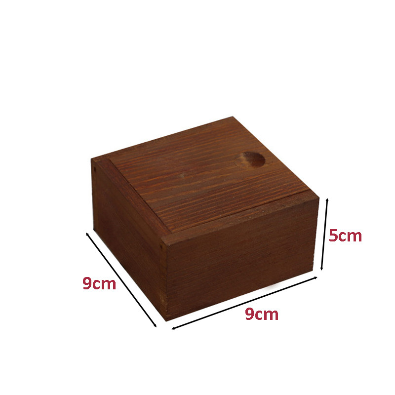 Fadoboz Befejezetlen tárolódoboz csúszó tetejű, természetes gyertya kártyatartóval, fa ékszerdoboz tároláshoz és lakberendezéshez