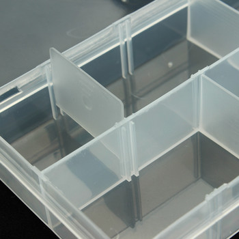 LOULEUR 7 слота (регулируеми) пластмасова кутия за инструменти за бижута, калъф за съхранение, органайзер за занаяти, мъниста, кутия за опаковане за изработка на бижута