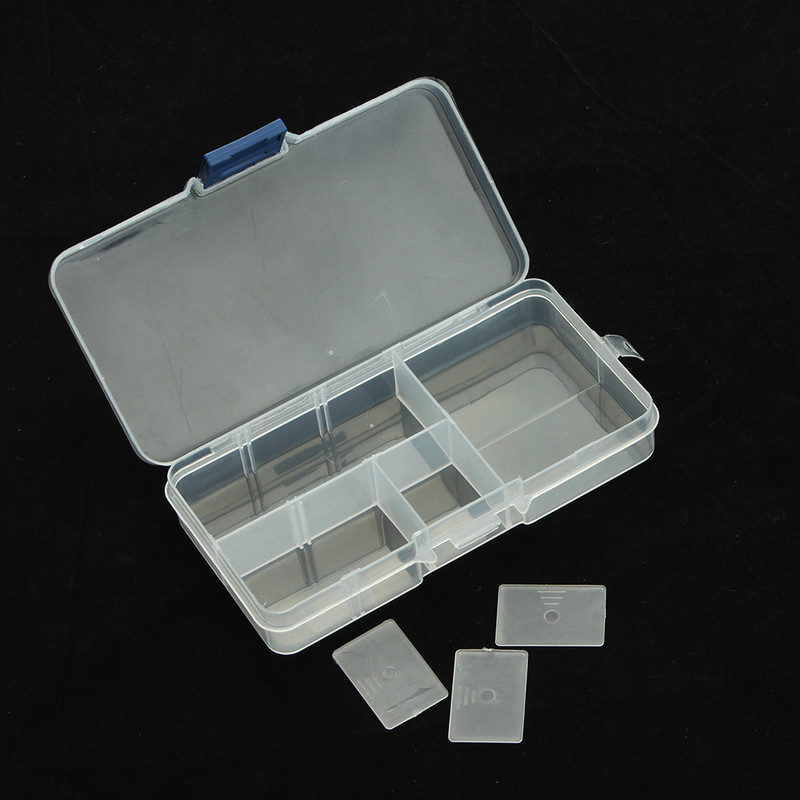 LOULEUR 7 nyílásos (állítható) műanyag ékszeres szerszámos doboz tároló tok kézműves szervező gyöngyök barkács ékszerkészítő csomagolódoboz