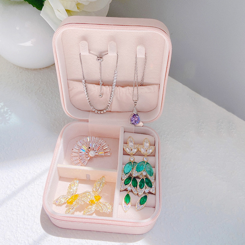 Kaasaskantav ehete hoiukarp Reisi ehete ümbris PU hoiustamiskõrvarõngad kaelakee sõrmus ehete korraldaja kuva ilma eheteta