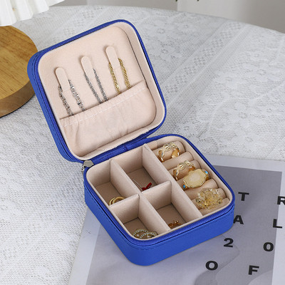 Kaasaskantav ehtekarp Ehtekorraldaja ekraan Reisi ehtekarbid, nööbid, nahast, tõmblukk Juveliirid Joyero ekraan