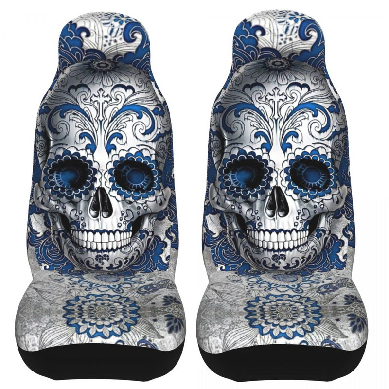 Sugar Skull Halloweeni universaalne autoistme kate Veekindel naiste surnute päeva autoistme katted polüestrist kalapüük