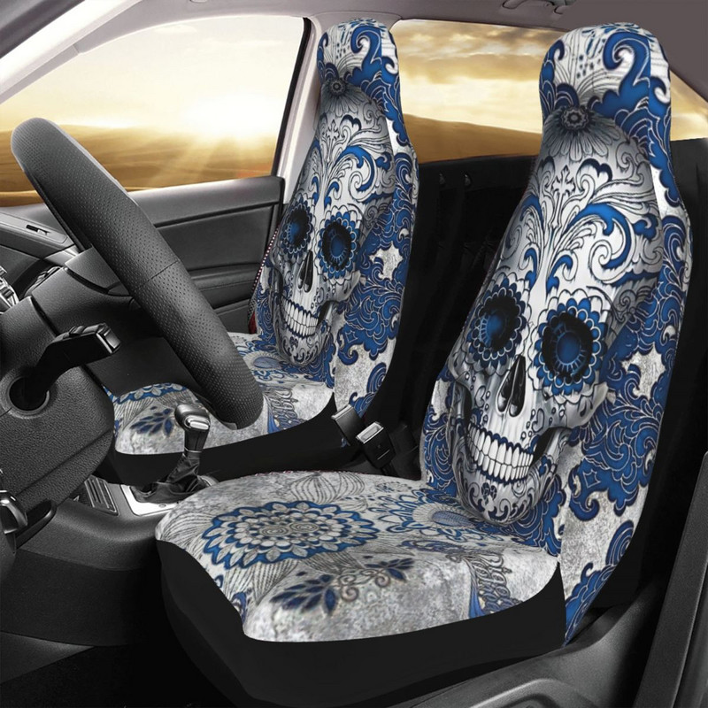 Sugar Skull Halloweeni universaalne autoistme kate Veekindel naiste surnute päeva autoistme katted polüestrist kalapüük