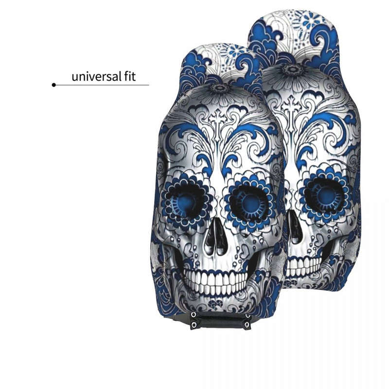 Sugar Skull Halloweeni universaalne autoistme kate Veekindel naiste surnute päeva autoistme katted polüestrist kalapüük