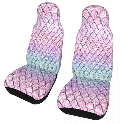 Mermaid svarstyklės ant Unicorn Glitter universalios automobilio sėdynės užvalkalo salono priedai Automobilių sėdynių užvalkalai Fiber Seat Protector