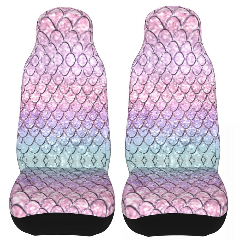 Mermaid svarstyklės ant Unicorn Glitter universalios automobilio sėdynės užvalkalo salono priedai Automobilių sėdynių užvalkalai Fiber Seat Protector