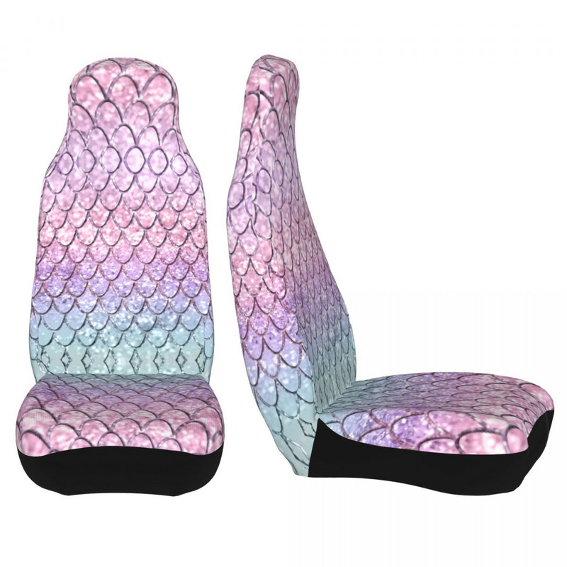 Mermaid svarstyklės ant Unicorn Glitter universalios automobilio sėdynės užvalkalo salono priedai Automobilių sėdynių užvalkalai Fiber Seat Protector