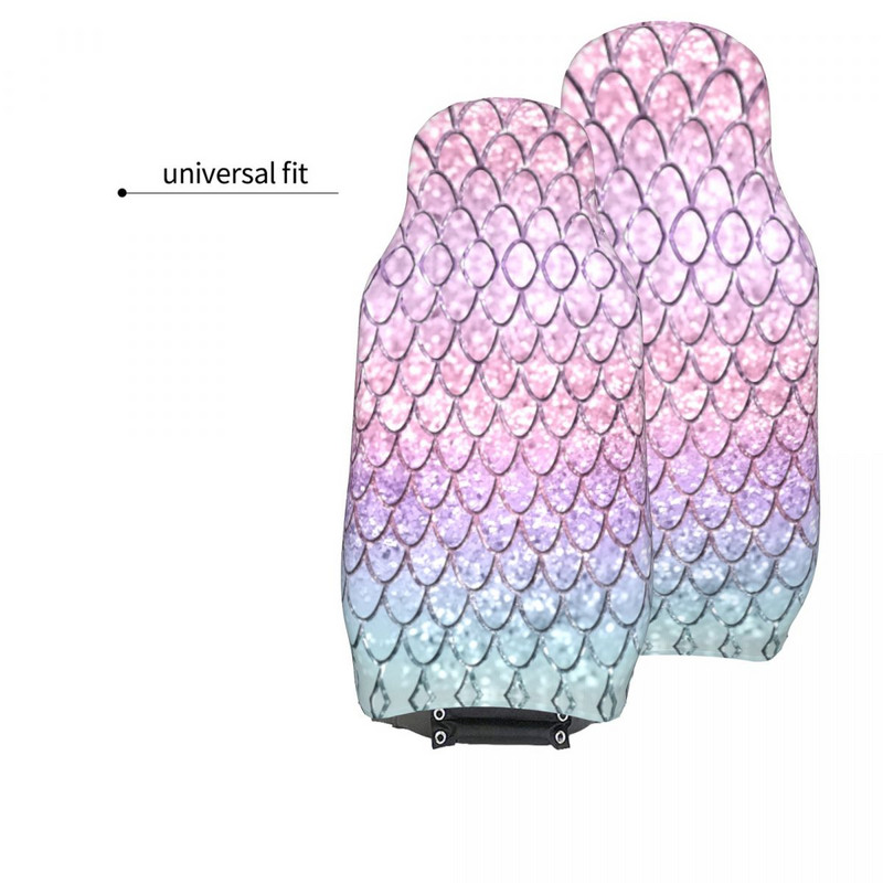 Mermaid svarstyklės ant Unicorn Glitter universalios automobilio sėdynės užvalkalo salono priedai Automobilių sėdynių užvalkalai Fiber Seat Protector