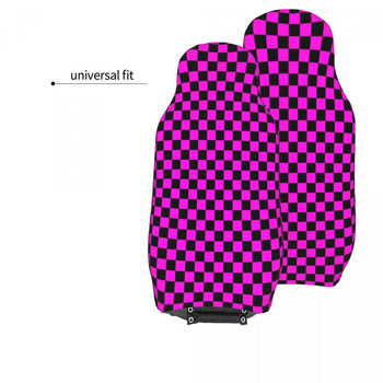 Ροζ καρό σκακιέρα Universal προστατευτικό κάλυμμα καθίσματος αυτοκινήτου Εσωτερικά αξεσουάρ Κάλυμμα καθίσματος αυτοκινήτου Πολυεστέρας Hunting