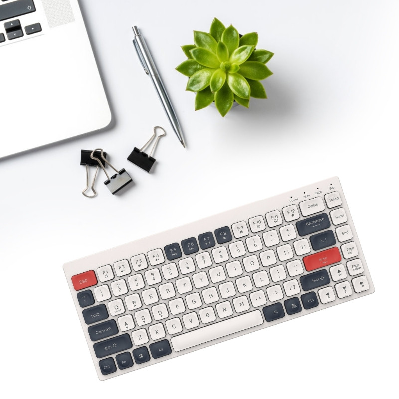 BT100 juhtmevaba membraaniga klaviatuur topeltrežiimiga 2,4 GHz Bluetoothiga ühilduv klaviatuur