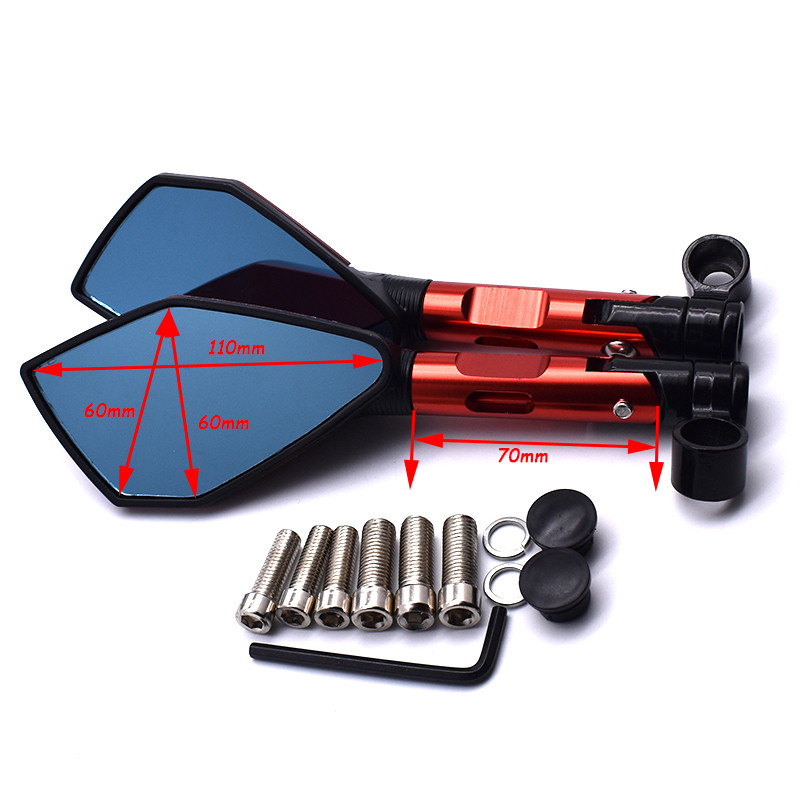 Motociklo universalus 8mm 10mm aliuminio CNC galinio vaizdo veidrodis skirtas KTM Duke 125/200 Duke 390 Yamaha XV750 XV700 XV535 XV250 ir kt.