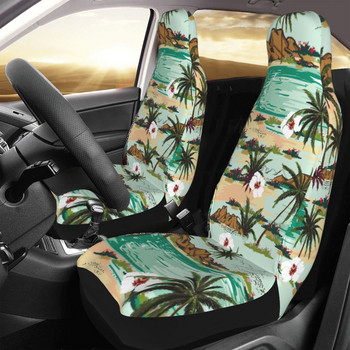 Summer Tropical Palm Leaves Universal κάλυμμα καθίσματος αυτοκινήτου εκτός δρόμου Γυναικείο Ματ καθίσματος αυτοκινήτου Πολυεστερικό προστατευτικό καθίσματος