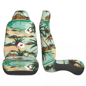 Summer Tropical Palm Leaves Universal κάλυμμα καθίσματος αυτοκινήτου εκτός δρόμου Γυναικείο Ματ καθίσματος αυτοκινήτου Πολυεστερικό προστατευτικό καθίσματος