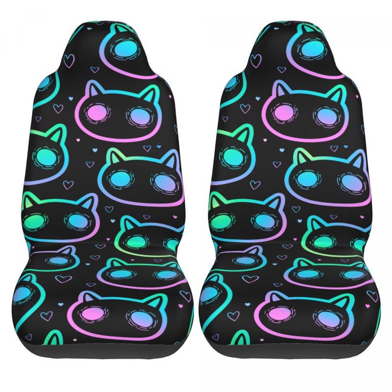 Spalvingos Scary Cats Universalus automobilio sėdynės užvalkalas Auto salonas Tinka visų tipų modeliams Sėdynės užvalkalai Audinys Sėdynės Apsauga