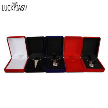 Χονδρικό μαύρο βελούδινο κοσμήματα κολιέ νύφης κρεμαστό κουτί δώρου Κολά σκουλαρίκια Μπιμπελό Βιτρίνα Θήκη Organizer