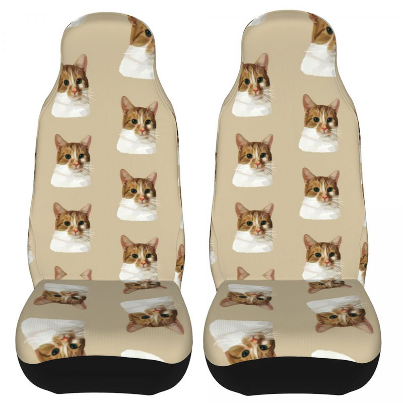 Mielas animacinis pupelis The Meowing Cat universalus automobilio sėdynės užvalkalas, atsparus vandeniui visų tipų modeliams Automobilių sėdynių užvalkalai pluošto sėdynės apsauga