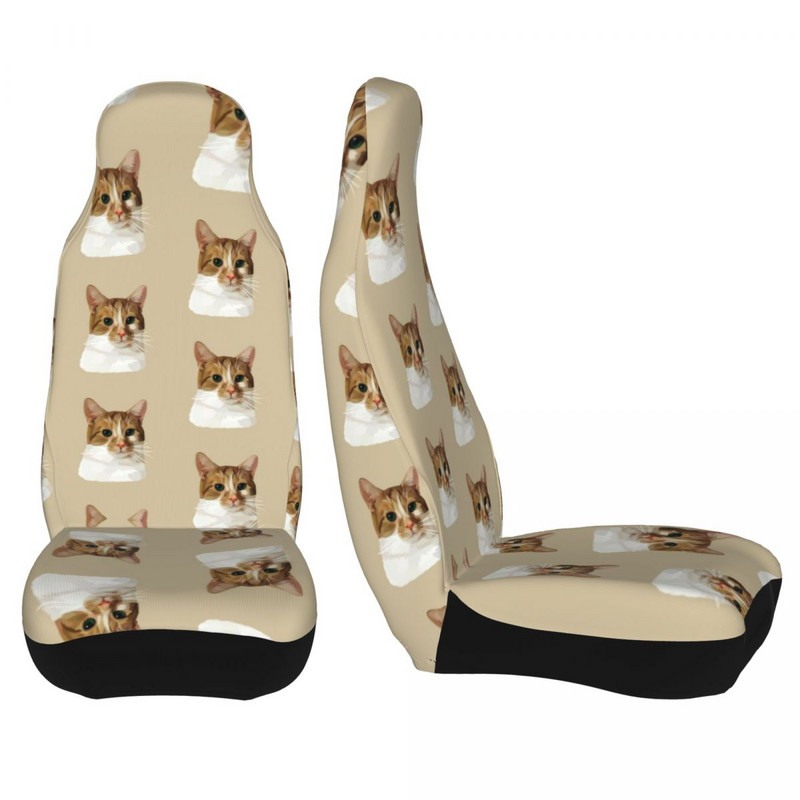 Mielas animacinis pupelis The Meowing Cat universalus automobilio sėdynės užvalkalas, atsparus vandeniui visų tipų modeliams Automobilių sėdynių užvalkalai pluošto sėdynės apsauga