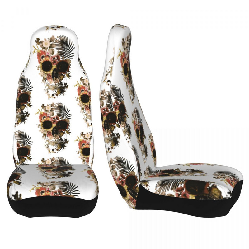 Garden Skull Light univerzális autóülés huzatvédő belső kiegészítők Dark Death csontváz üléshuzatok poliészter autóstílus