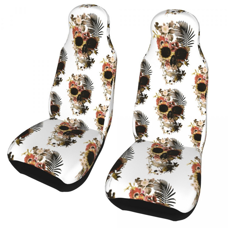 Garden Skull Light univerzális autóülés huzatvédő belső kiegészítők Dark Death csontváz üléshuzatok poliészter autóstílus