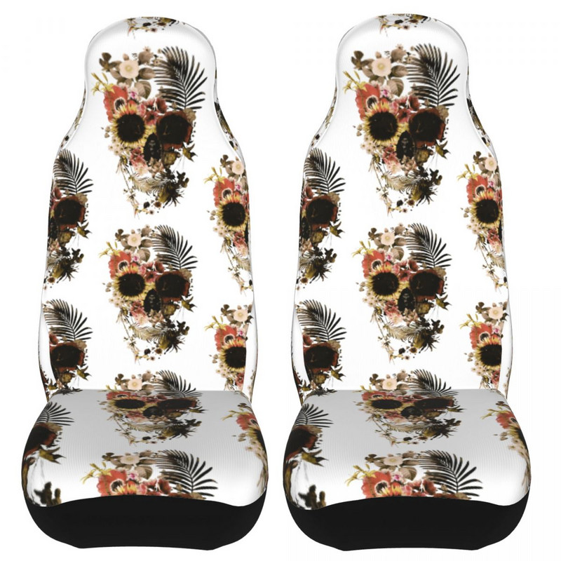 Garden Skull Light univerzális autóülés huzatvédő belső kiegészítők Dark Death csontváz üléshuzatok poliészter autóstílus