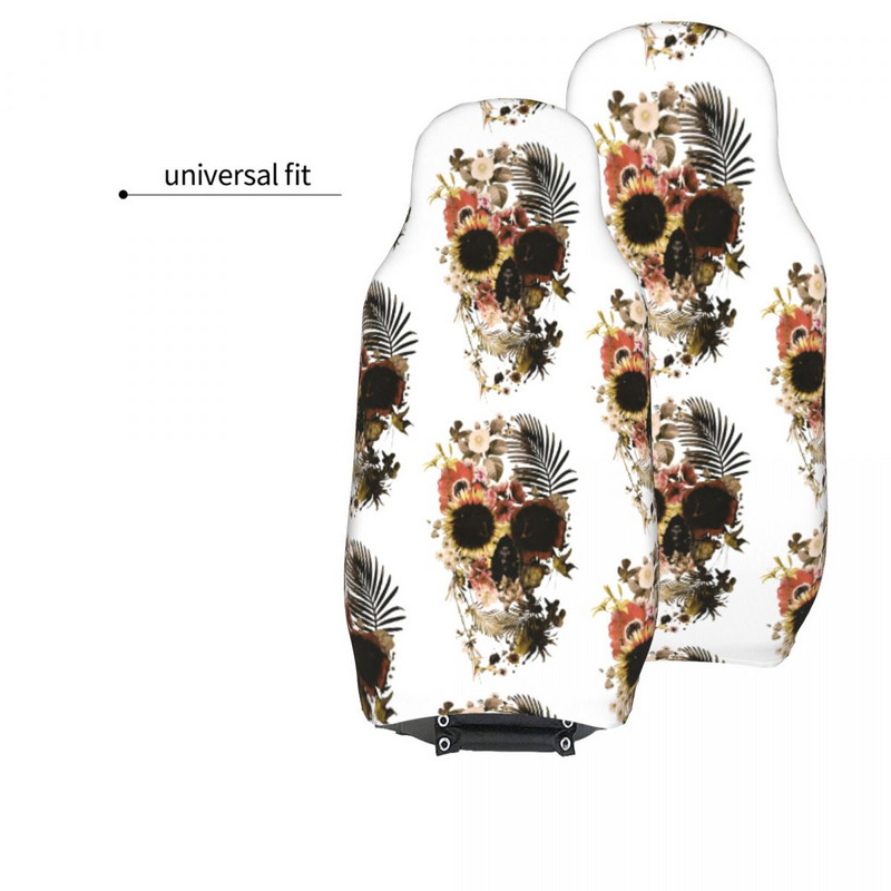 Garden Skull Light univerzális autóülés huzatvédő belső kiegészítők Dark Death csontváz üléshuzatok poliészter autóstílus