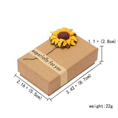 "különösen neked" Daisy Napraforgó Papírdoboz Gyűrű Fülbevaló Karkötő Nyaklánc Ajándékdoboz Pár Barátok Anya Apa Családi Ékszerek
