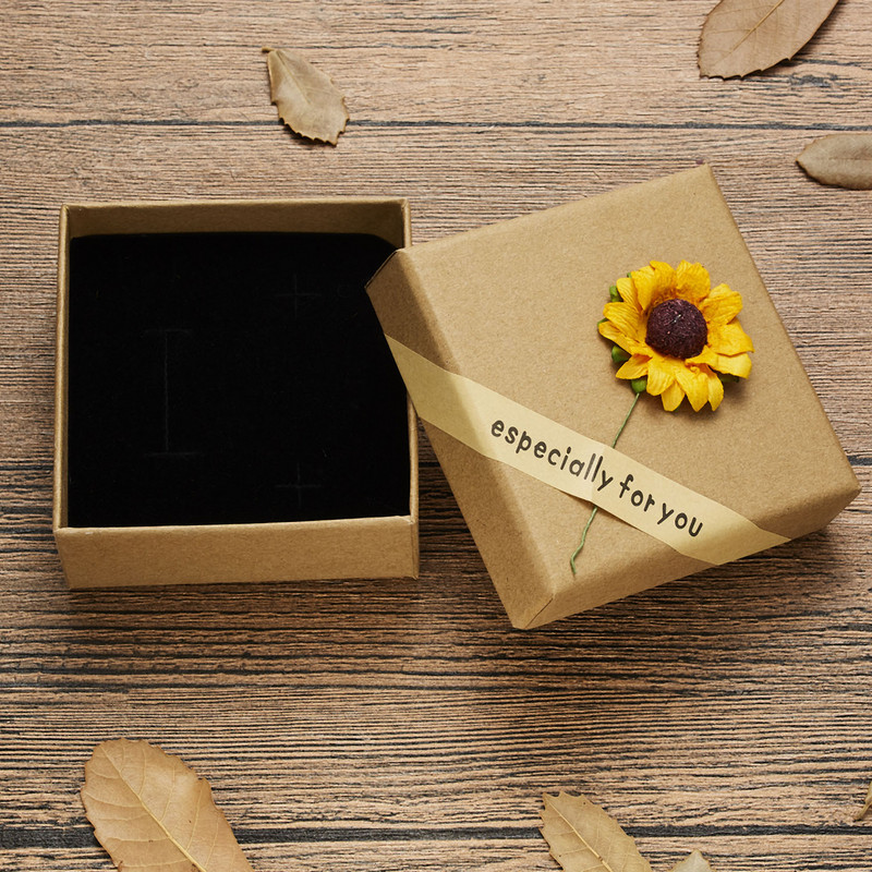 "különösen neked" Daisy Napraforgó Papírdoboz Gyűrű Fülbevaló Karkötő Nyaklánc Ajándékdoboz Pár Barátok Anya Apa Családi Ékszerek