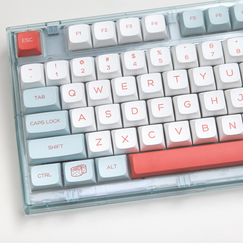 GMK Salmon Keycaps PBT klahvikork Värvaine sublimatsioon 140 klahvi XDA profiil Gateron Cherry MX Switchi mehaanilise klaviatuuri jaoks