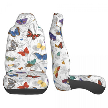 Винтидж пеперуди и диви цветя Универсален калъф за столче за кола Four Seasons Дамски калъфи за седалки Фибърни аксесоари за кола