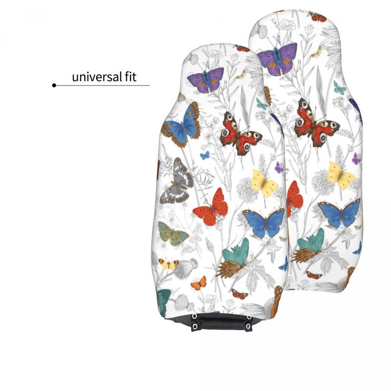 Senoviniai drugeliai ir laukinės gėlės Universalūs automobilio sėdynės užvalkalai Four Seasons Moteriški sėdynių užvalkalai Fiber automobilių priedai