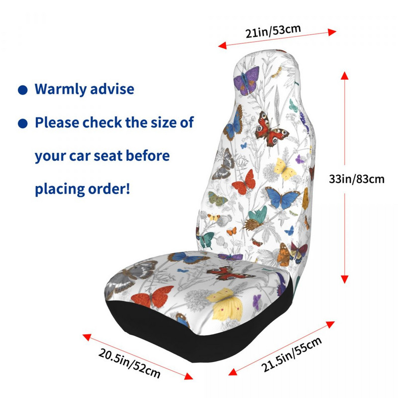 Senoviniai drugeliai ir laukinės gėlės Universalūs automobilio sėdynės užvalkalai Four Seasons Moteriški sėdynių užvalkalai Fiber automobilių priedai