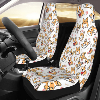 Cute Corgis Dogs Universal κάλυμμα καθίσματος αυτοκινήτου για τα περισσότερα αυτοκίνητα Είδη Μοντέλα Ζώα Καλύμματα προστασίας καθισμάτων αυτοκινήτου για κατοικίδια Πολυεστέρας Κυνήγι