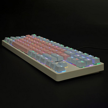 Клавиатура с 87 клавиша за компютърен компютър с контрастен цвят на клавишната капачка, цветна PBT механична клавиатура, смяна на клавиатурата, консумативи за клавиатура