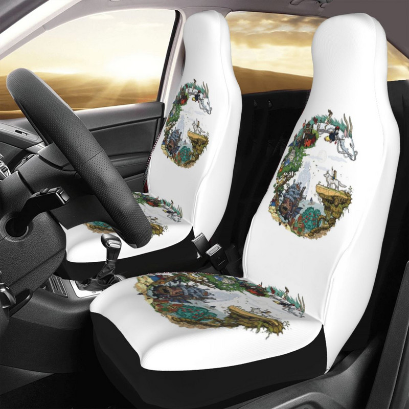 „Ghibli Anime Spirited Away Dragon“ universalūs automobilių sėdynių užvalkalai tinka bet kokiam sunkvežimio visureigiui „Hayao Miyazaki Bucket“ sėdynės apsauginis užvalkalas