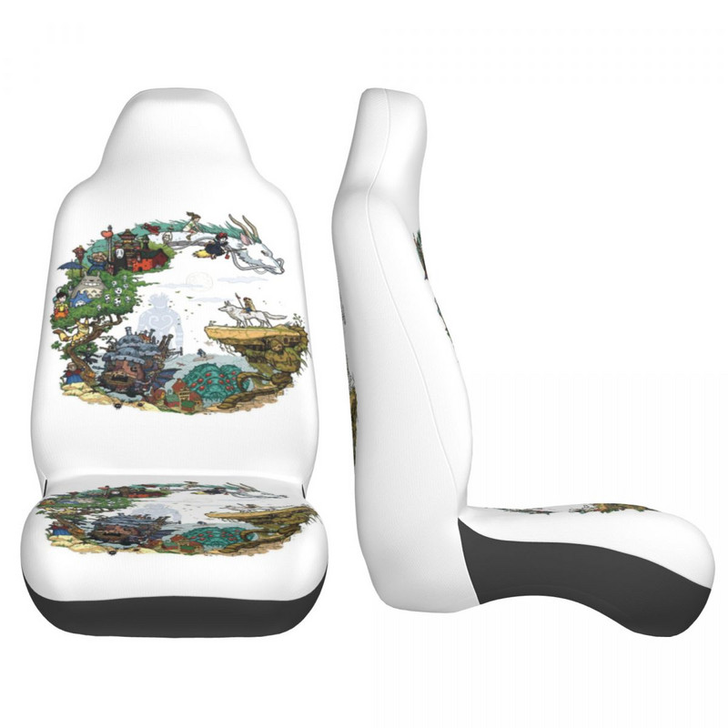 „Ghibli Anime Spirited Away Dragon“ universalūs automobilių sėdynių užvalkalai tinka bet kokiam sunkvežimio visureigiui „Hayao Miyazaki Bucket“ sėdynės apsauginis užvalkalas