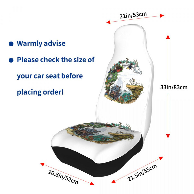 „Ghibli Anime Spirited Away Dragon“ universalūs automobilių sėdynių užvalkalai tinka bet kokiam sunkvežimio visureigiui „Hayao Miyazaki Bucket“ sėdynės apsauginis užvalkalas