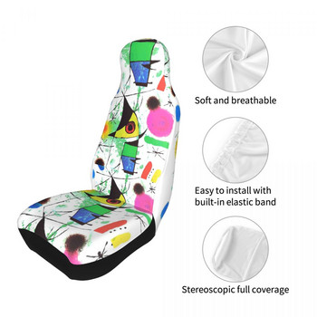 Joan Miro Универсален калъф за столче за кола Автомобилен интериор, подходящ за всякакви модели Art Painting Artist Калъфи за автомобилни седалки Тъкан Лов