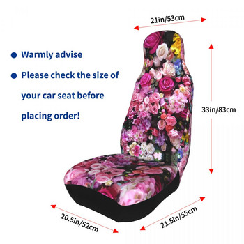 Πολύχρωμα τριαντάφυλλα Nature Flower Κάλυμμα καθίσματος αυτοκινήτου Universal Αδιάβροχα γυναικεία καλύμματα καθισμάτων Πολυεστερικό κυνήγι