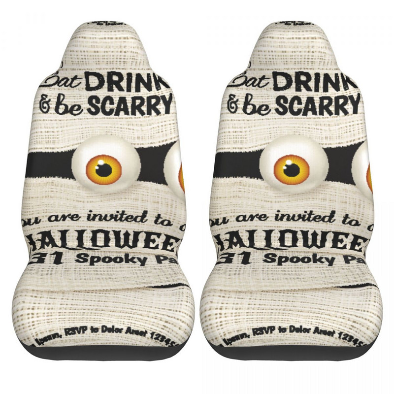 Halloweeni pidu emme suurte silmadega Universaalne autoistme kate Veekindel Sobivad mudelid Autoistmekatted Kangas autotarvikud