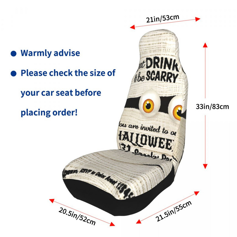 Halloweeni pidu emme suurte silmadega Universaalne autoistme kate Veekindel Sobivad mudelid Autoistmekatted Kangas autotarvikud