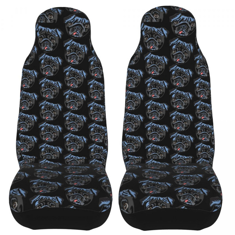 Black Mops Dog Universalus automobilio sėdynės užvalkalas, apsaugantis saloną