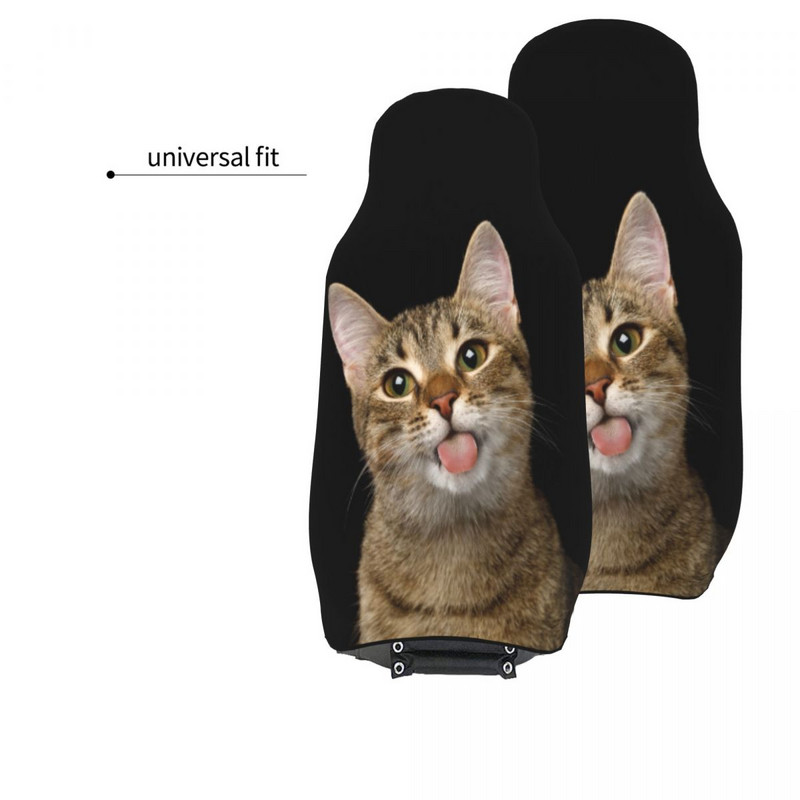 Naminės katės portretas Universalus automobilio sėdynės užvalkalas Four Seasons Travel Mieli kačiukai Automobilių sėdynių užvalkalai Poliesterio automobilių priedai