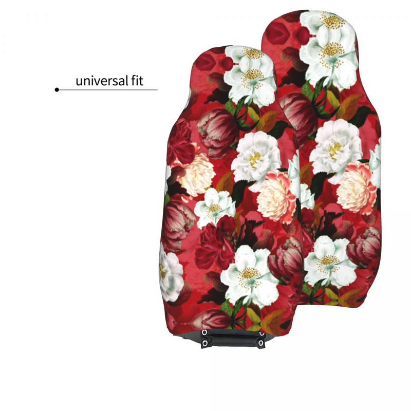 Husa scaun auto universal Bohemian Boho Patru anotimpuri pentru toate tipurile de modele Covoraș pentru scaun auto cu trandafir cu flori din poliester Accesorii auto